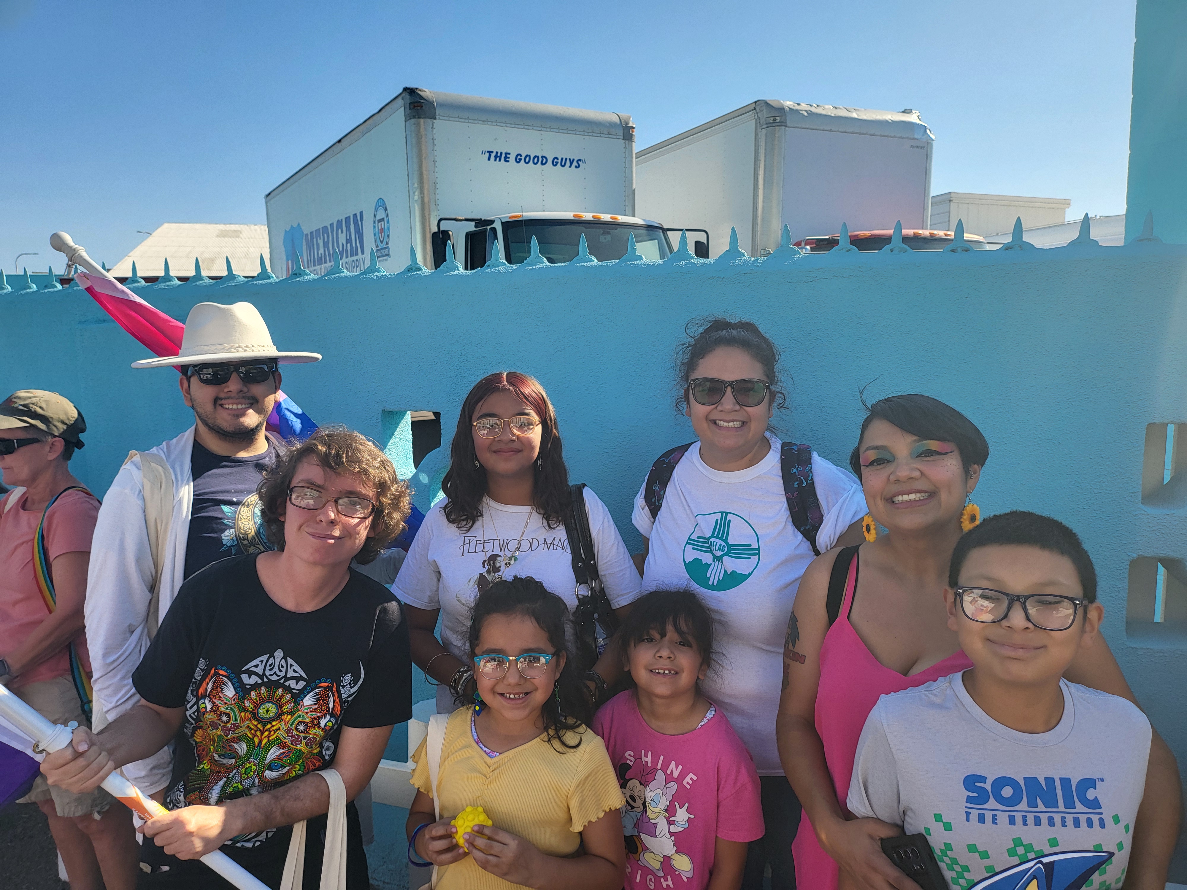 a group of timebank members ready for the pride parade