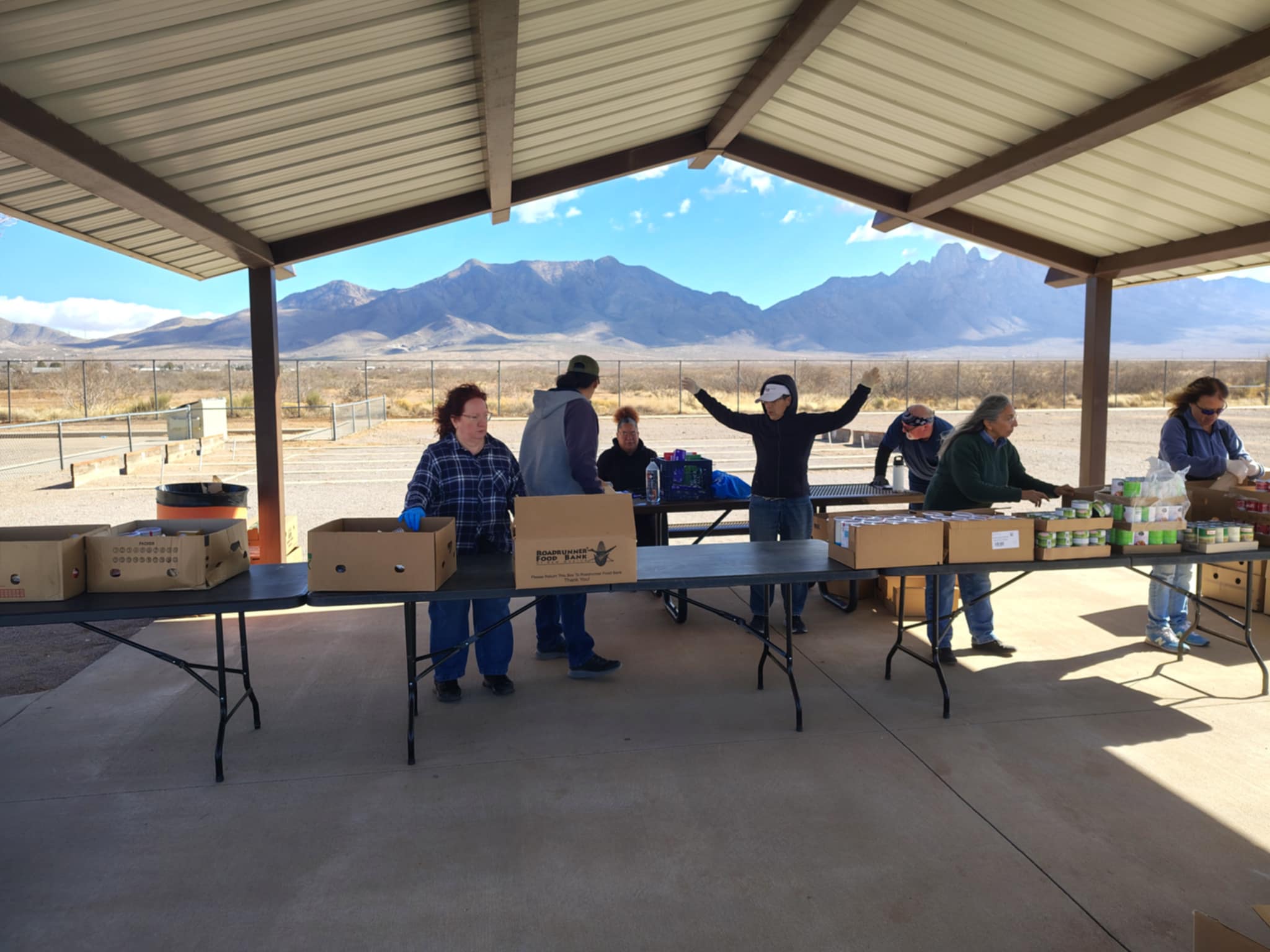 People organizing boxes